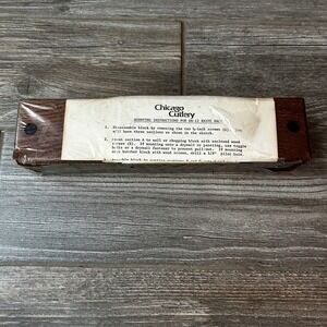 New Chicago Cutlery KR12 Knife Rack Block Mounting Hardware Instructions Vintage